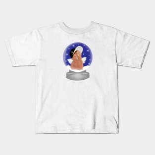 Rasta angel in snow globe Kids T-Shirt